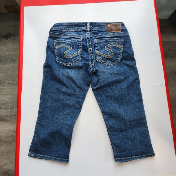 Silver Jeans Tuesday Crop denim blue women's size W28 - Picture 3 of 16